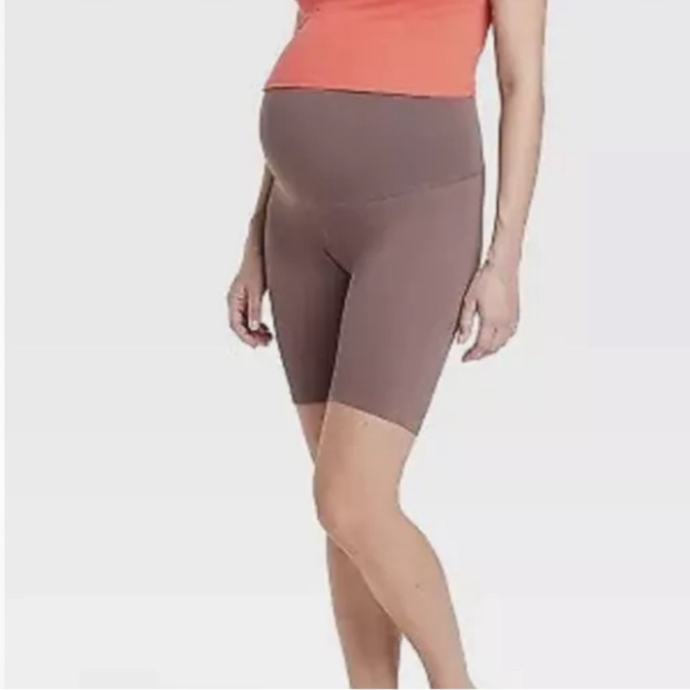 Isabel Maternity Ribbed Bike Shorts
